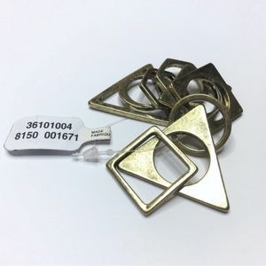 Free People | Gold Geometric Ring Set